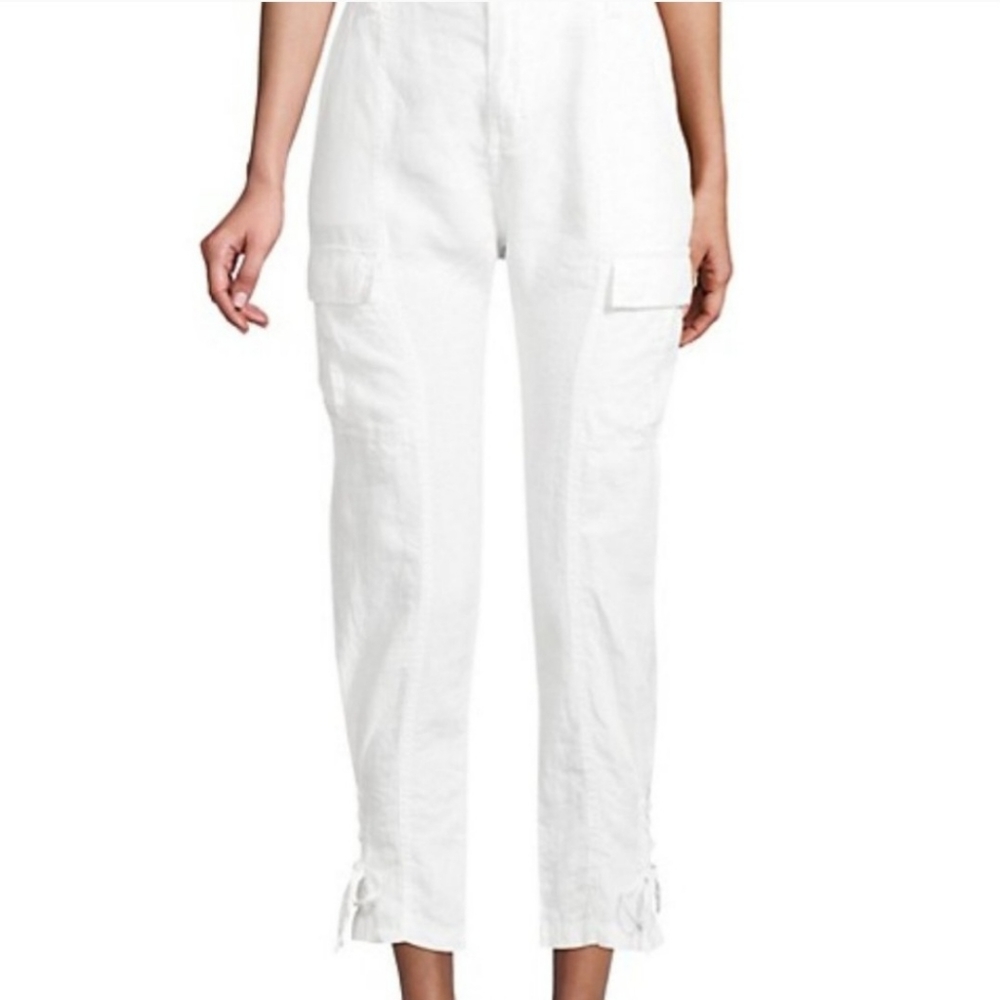 Joie Telutci Tie Cuff Linen Cargo Pants